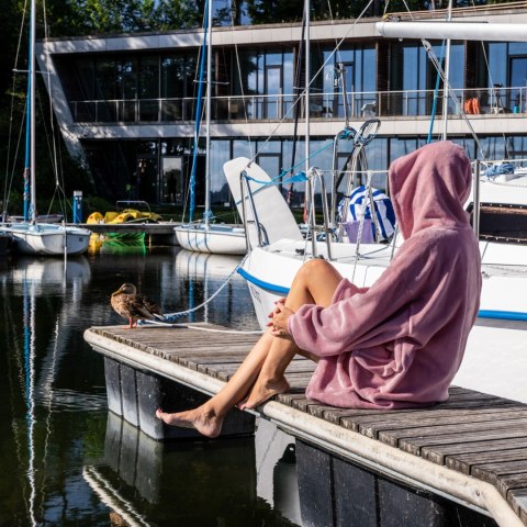 Bluzair Bluza Koc Oversize z Kapturem Polska Róż