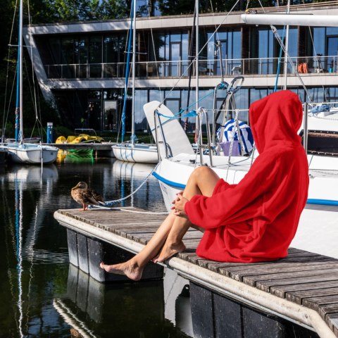 Bluzair SUPER MAMA - Bluza koc - Czerwony - prezent dla mamy - dzień matki