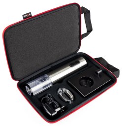 Elektryczny korkociąg Silver Twister Deluxe - z bazą ładującą - w etui