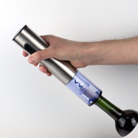 Elektryczny korkociąg Silver Twister Deluxe - z bazą ładującą - w etui