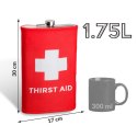 Gigantyczna Piersiówka Thirst Aid pierwsza pomoc