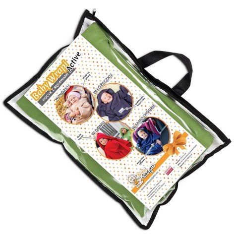 Kocyk z rękawami czerwony otulacz wózka fotelika