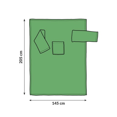 Kocyko - Szlafrok Groszek ciepły koc z rękawami