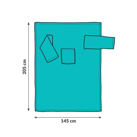 Kocyko - Szlafrok Miętowy ciepły koc z rękawami