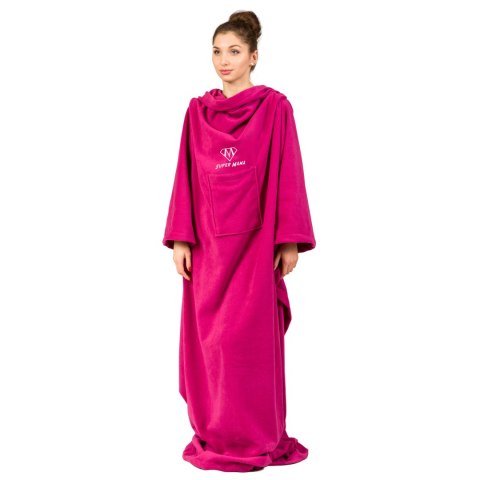 Kocyko-szlafrok SUPER MAMA - Fuksja - prezent dla mamy - na dzień matki