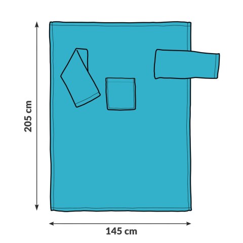 Kocyko-szlafrok SUPER MAMA - Niebieski - prezent dla mamy - na dzień matki