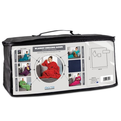 Kocyko-szlafrok SUPER MAMA - Śliwka - prezent dla mamy - na dzień matki