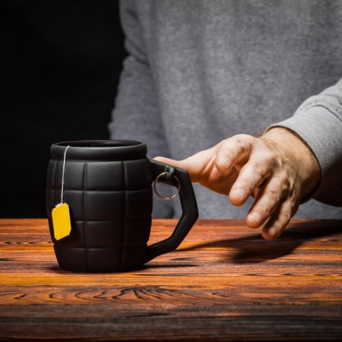 Kubek Granat Czarny 450ml dla niego chłopaka męża