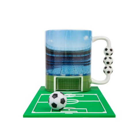 Piłkarski kubek z bramką Sprintigo - podkładka boisko, piłka nożna