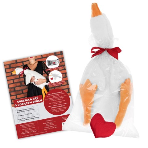 Grzejąca Gęś o Gorącym Sercu XL 90 cm - prezent na walentynki, rocznice