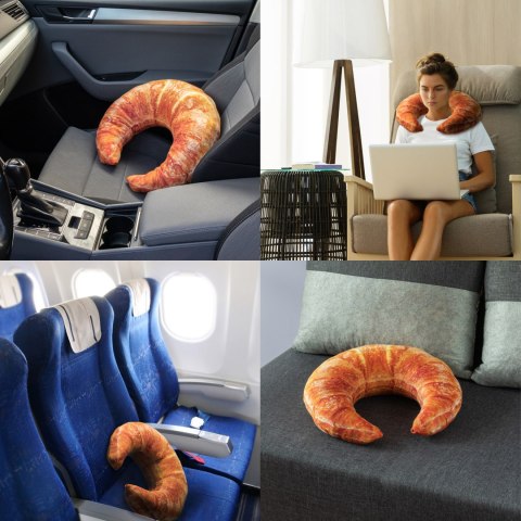 Grzejący Croissant poduszka na szyję kark termofor