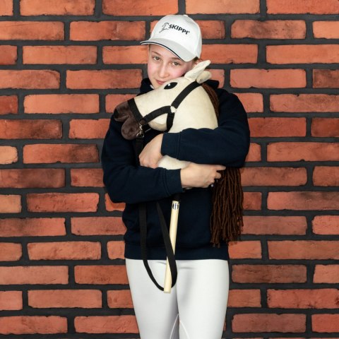 Hobby Horse Skippi - Biszkopt - duży koń na kiju - A3 - kantar w zestawie