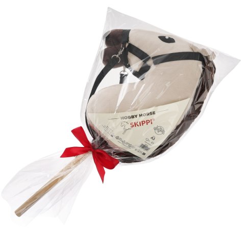 Hobby Horse Skippi - Biszkopt - duży koń na kiju - A3 - kantar w zestawie