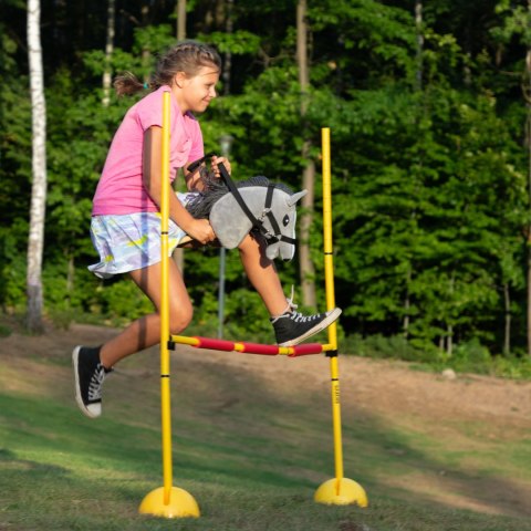 Hobby Horse Skippi - koń na kiju - Szary A4 - kantar i wodze w zestawie