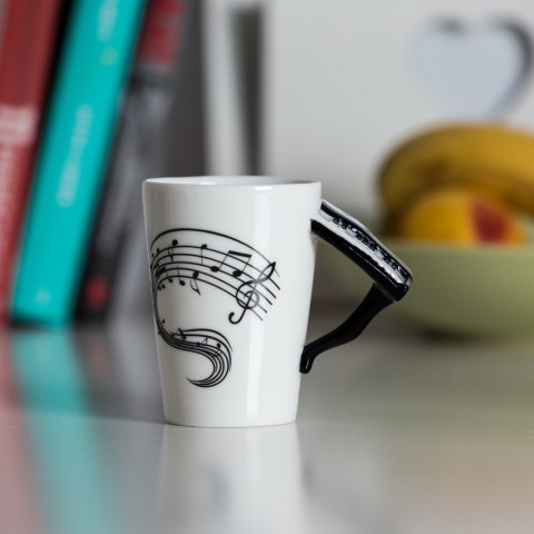 Kubek Muzyka - Pianino Fortepian - prezent dla pianisty, muzyka, melomana