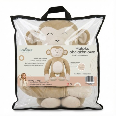 Sensonis Pluszak Obciążeniowy Małpka - polska maskotka sensoryczna