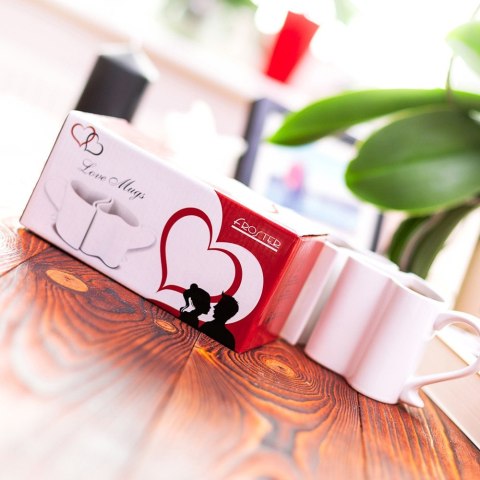 Zakochane Kubeczki Biały Kubki Walentynki Rocznica