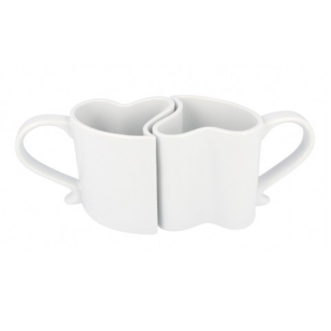 Zakochane Kubeczki Biały Kubki Walentynki Rocznica