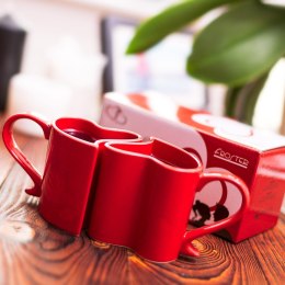 Zakochane Kubeczki Czerwony Kubki serca Walentynki