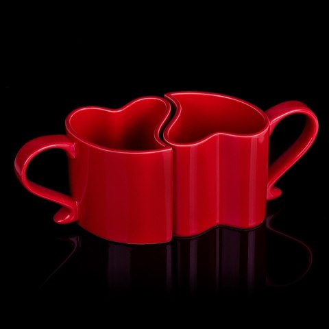 Zakochane Kubeczki Czerwony Kubki serca Walentynki