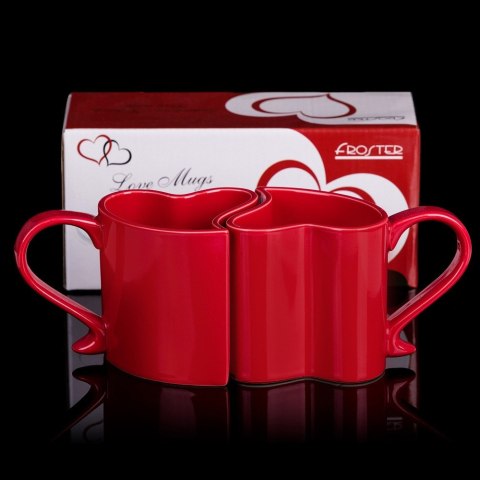Zakochane Kubeczki Czerwony Kubki serca Walentynki