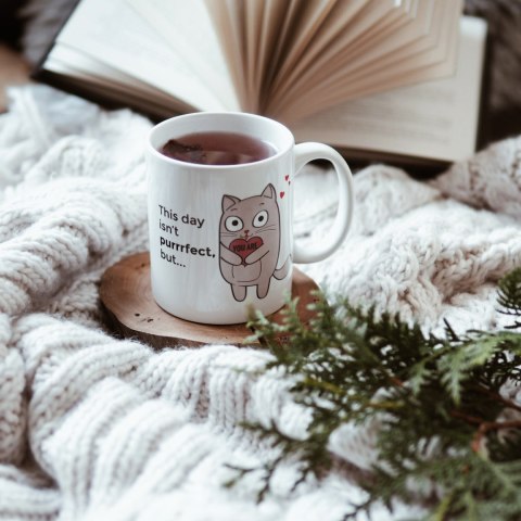 Zaskakujący Kubeczek Kot kubek magiczny Walentynki