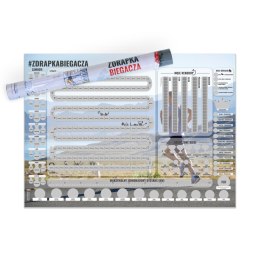 Zdrapka Biegacza prezent PLAKAT mapa maraton