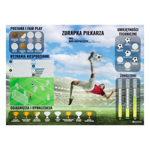 Zdrapka Piłkarza Sprintigo - prezent dla młodego piłkarza