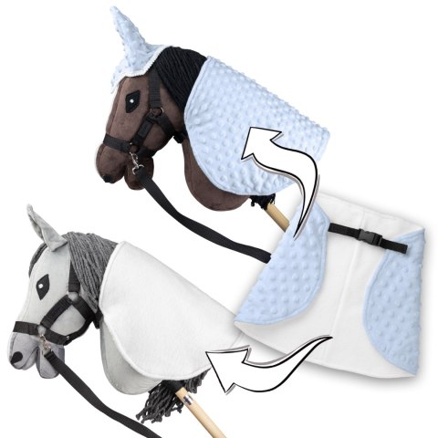 Derka i nauszniki Skippi dla Hobby Horse - błękitna - uniwersalny rozmiar