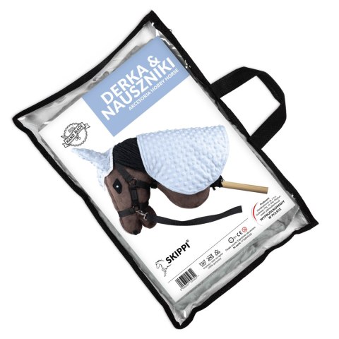 Derka i nauszniki Skippi dla Hobby Horse - błękitna - uniwersalny rozmiar