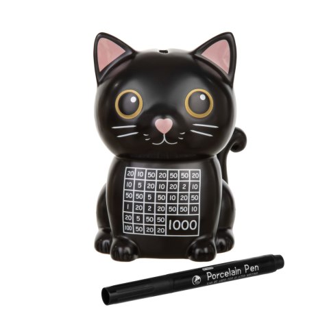 Skarbonka wykreślanka Kotek - wyzwanie cel 1000 - prezent edukacyjny