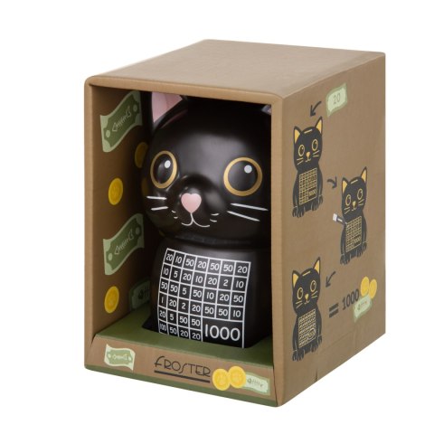 Skarbonka wykreślanka Kotek - wyzwanie cel 1000 - prezent edukacyjny