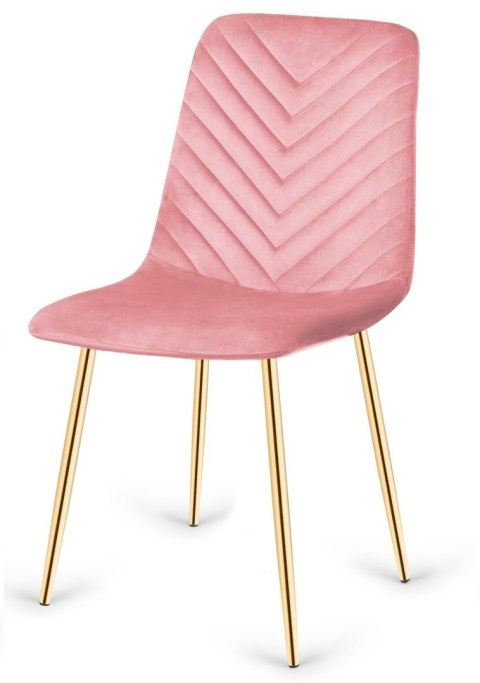Krzesła tapicerowane TRIO VELVET GOLD zestaw 4 sztuk kolory do wyboru