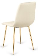 Krzesło tapicerowane TRIO VELVET BEIGE GOLD