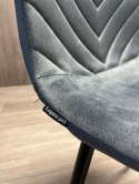 Krzesło tapicerowane TRIO VELVET DARK GREY