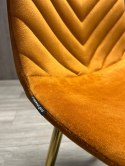 Krzesło tapicerowane TRIO VELVET HONEY GOLD