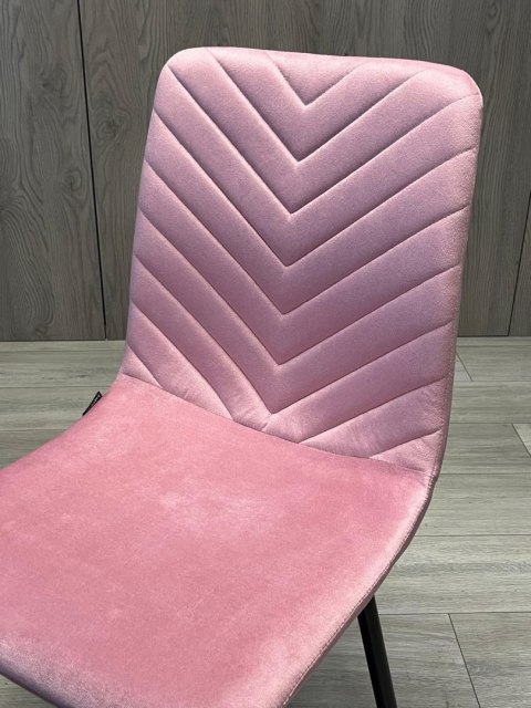 Krzesło tapicerowane TRIO VELVET PINK