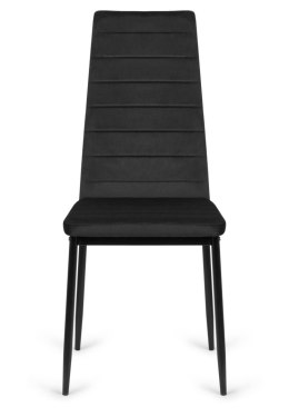 Krzesło tapicerowane VALVA LINE VELVET BLACK