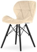 Krzesło tapicerowane VASTO CREAM VELVET SMOKE