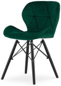Krzesło tapicerowane VASTO GREEN FOREST VELVET SMOKE