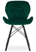 Krzesło tapicerowane VASTO GREEN FOREST VELVET SMOKE