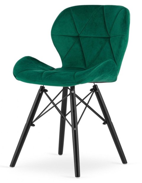 Krzesło tapicerowane VASTO GREEN VELVET SMOKE