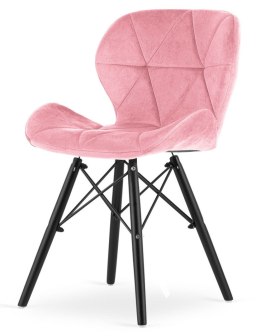 Krzesło tapicerowane VASTO PINK VELVET SMOKE