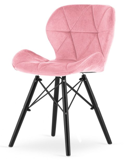 Krzesło tapicerowane VASTO PINK VELVET SMOKE