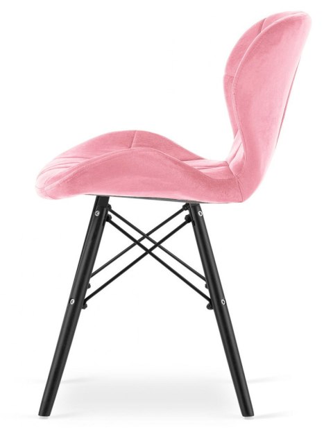 Krzesło tapicerowane VASTO PINK VELVET SMOKE