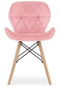 Krzesło tapicerowane VASTO PINK VELVET
