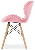 Krzesło tapicerowane VASTO PINK VELVET