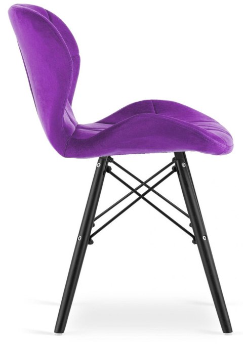 Krzesło tapicerowane VASTO PURPLE VELVET SMOKE