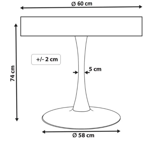 Stół kwadratowy VICTORY WOOD 60x60 SMOKE OUTLET