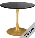 Stół okrągły VICTORY BLACK 70 cm GOLD